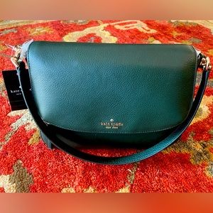 KATE SPADE Med Flap Pebbled Leather Shoulder Bag NWT